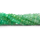 3-6mm Mint Green Fluorite Faceted Rondelles 14 inch 105 beads - The Bead Traders