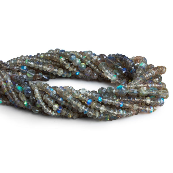 3-7mm Labradorite Faceted Beads- Lot of 10 Strands