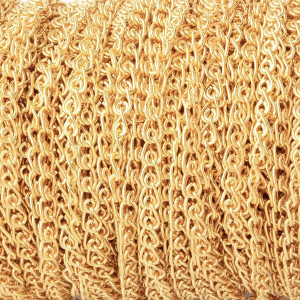 3 Feet - 3mm 22kt Gold plated Loop Link Chain