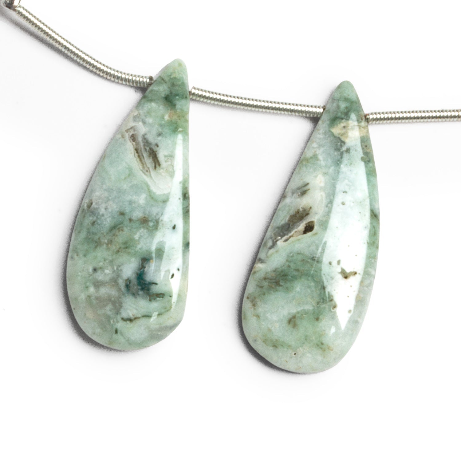 30x12mm Jasper Wing Focals Set of 2 Beads - The Bead Traders