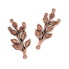 30x15mm Leafy Branch 3 Ring Charm Set of 2 pieces - The Bead Traders