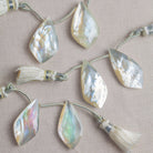30x15mm Mother of Pearl Shield Focals Set of 2 Beads - The Bead Traders