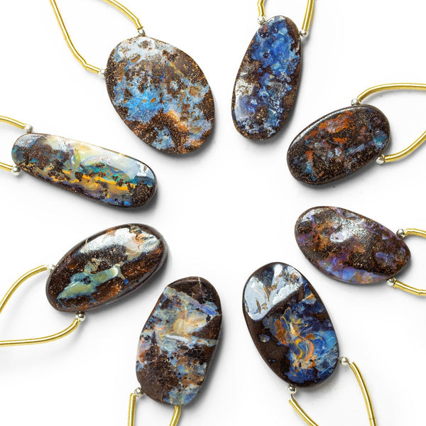 30x16mm Australian Boulder Opal Nugget Focal 1 Bead