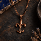 30x17mm Copper Fleur-de-Lis Charms 2 Beads - The Bead Traders