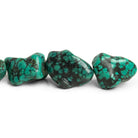 30x21mm Turquoise Plain Nuggets 12 inch 10 beads - The Bead Traders
