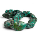30x21mm Turquoise Plain Nuggets 12 inch 10 beads - The Bead Traders