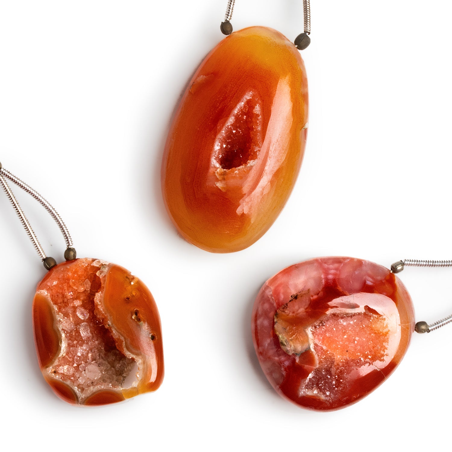30x24mm Red Drusy Nugget Focal 1 Bead - The Bead Traders