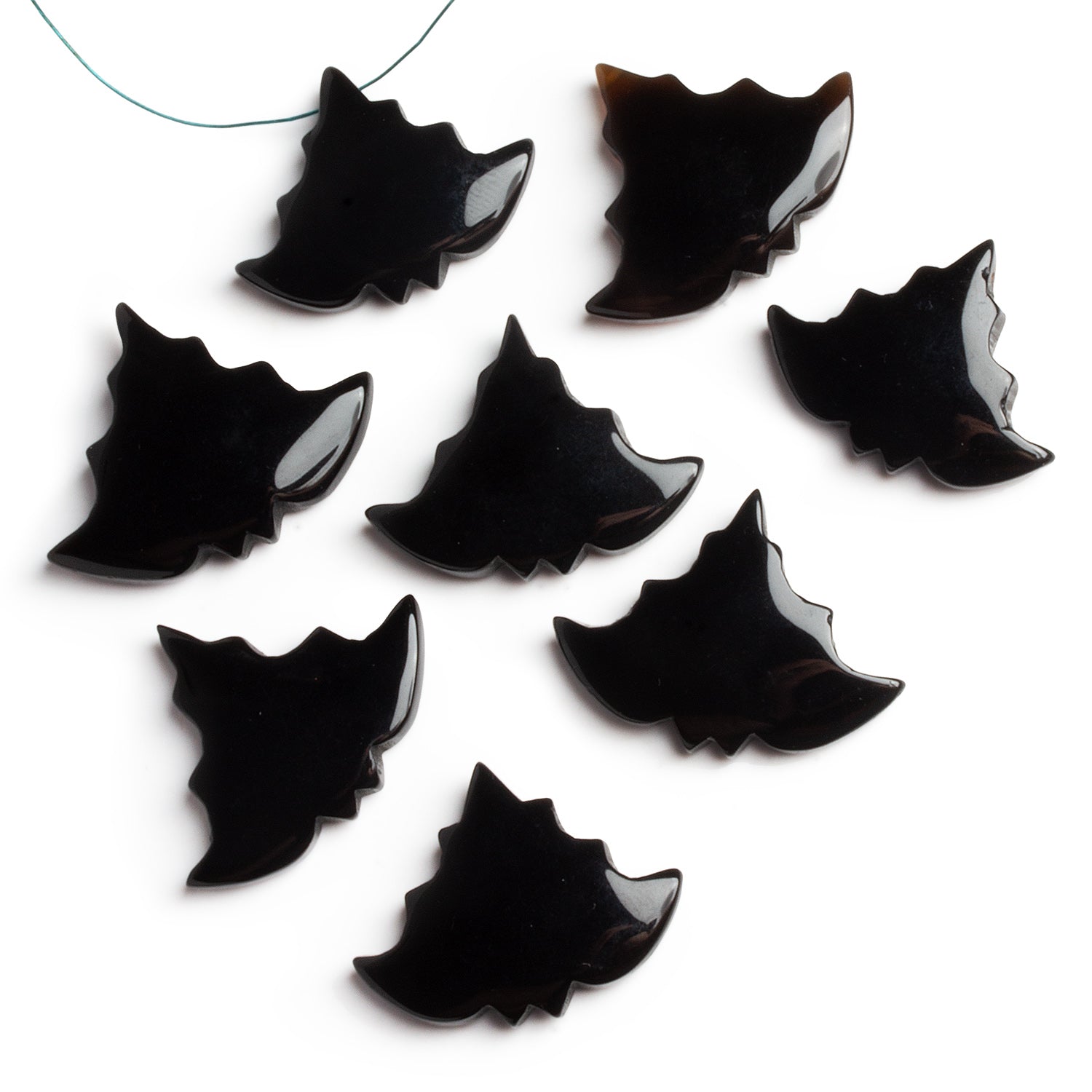 30x25mm Black Onyx Tree Focal 1 Bead - The Bead Traders