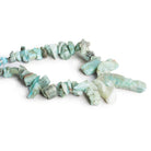 30x9mm Matte Larimar Chips 7.5 inch 33 Beads - The Bead Traders