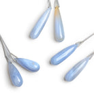 30x9mm Turkish Chalcedony Plain Teardrop Focals 2 Beads - The Bead Traders