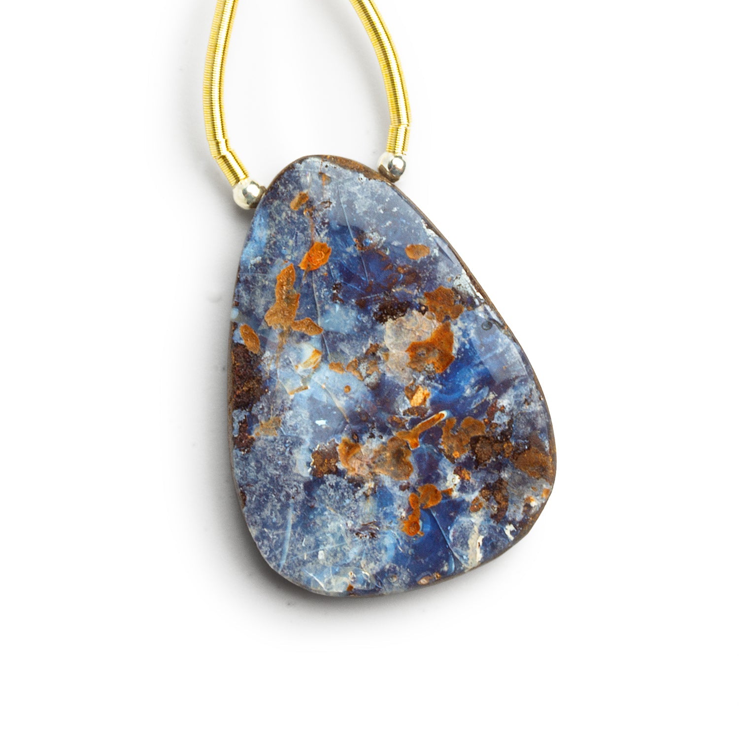 31x23mm Australian Boulder Opal Nugget Focal 1 Bead - The Bead Traders
