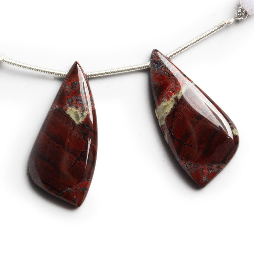 32x15mm Jasper Wing Focals Set of 2 Beads - The Bead Traders