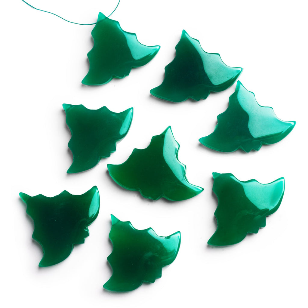 32x27mm Green Onyx Tree Focal 1 Bead - The Bead Traders