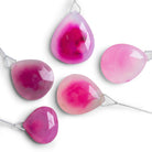 32x28mm Pink Chalcedony Faceted Heart 1 Bead - The Bead Traders