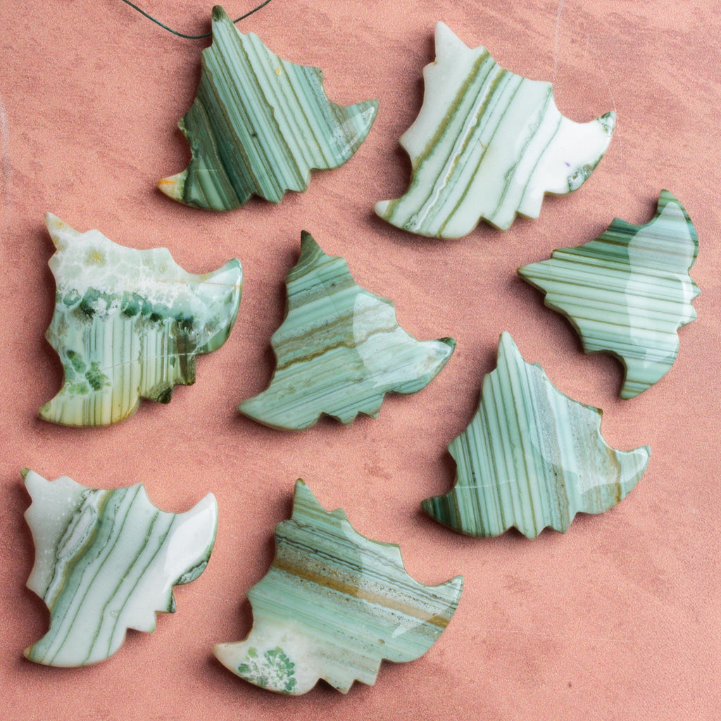 32x29mm Jasper Tree Focal 1 Bead - The Bead Traders