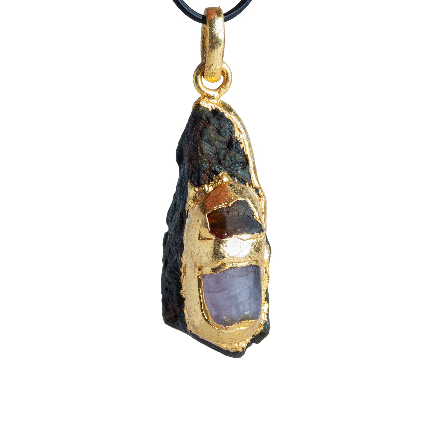 33x10mm Double Leafed Tourmaline with Tourmaline Pendant 1 Bead - The Bead Traders