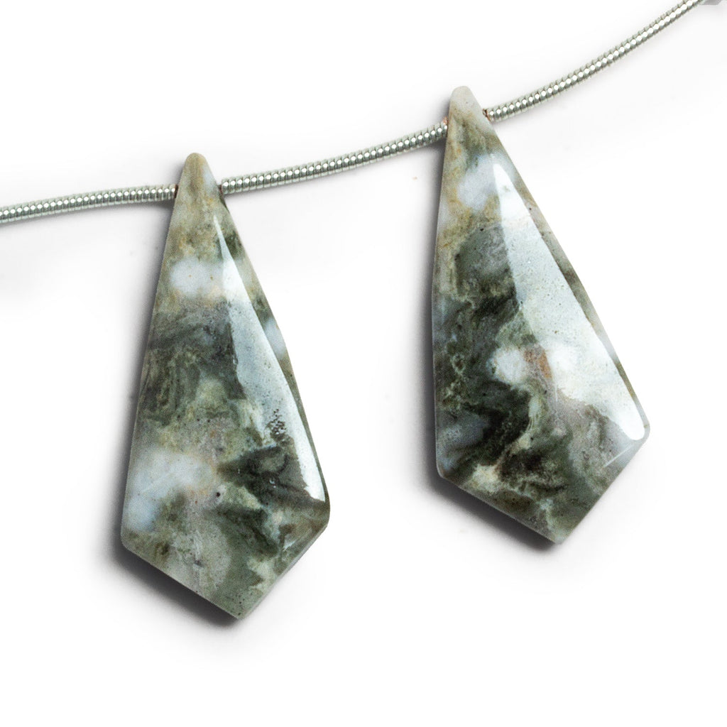 33x15mm Jasper Shield Focals Set of 2 Beads - The Bead Traders