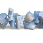 33x21mm Natural Chalcedony Large Raw Crystals 16 inch 12 beads - The Bead Traders