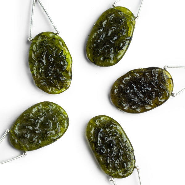 33x23mm Moldavite Nugget Pendant 1 Bead
