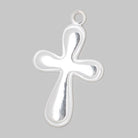 34x25mm Groovy Cross Pendant Charm 1 piece - The Bead Traders