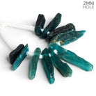 34x8mm Blue Kyanite Natural Crystals 2mm Large Hole 10 Beads - The Bead Traders
