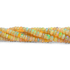 3.5 - 5mm Ethiopian Opal Faceted Rondelles 16 inch 150 beads - The Bead Traders