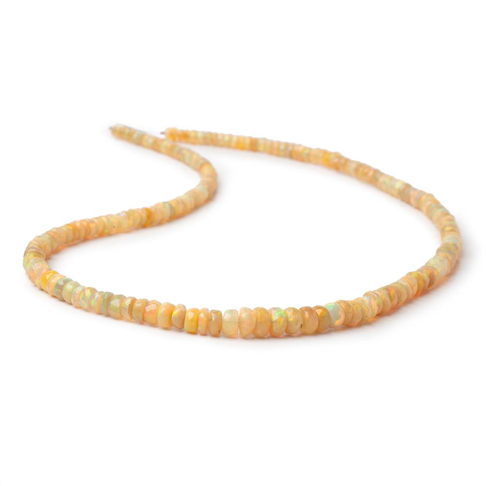 3.5 - 6.5mm Golden Ethiopian Opal Faceted Rondelles 18 inch 184 Beads AAA - The Bead Traders