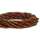 3.5 - 6mm Hessonite Garnet Faceted Rondelles 14 inch 115 beads - The Bead Traders