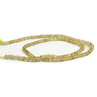 3.5mm Dark Lemon Quartz Faceted Rondelles 14 inch 150 beads - The Bead Traders