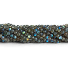 3.5mm Labradorite Handcut Rounds 12 inch 100 beads - The Bead Traders