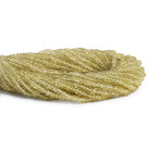 3.5mm Lemon Quartz Faceted Rondelles 14 inch 150 beads - The Bead Traders