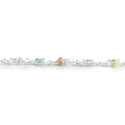 3.5mm Multi Beryl Rondelle Trios Silver Chain 75 beads - The Bead Traders