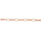 3.5mm Rose Gold Multiple Corrugated Oval Link Chain 3 Feet - The Bead Traders