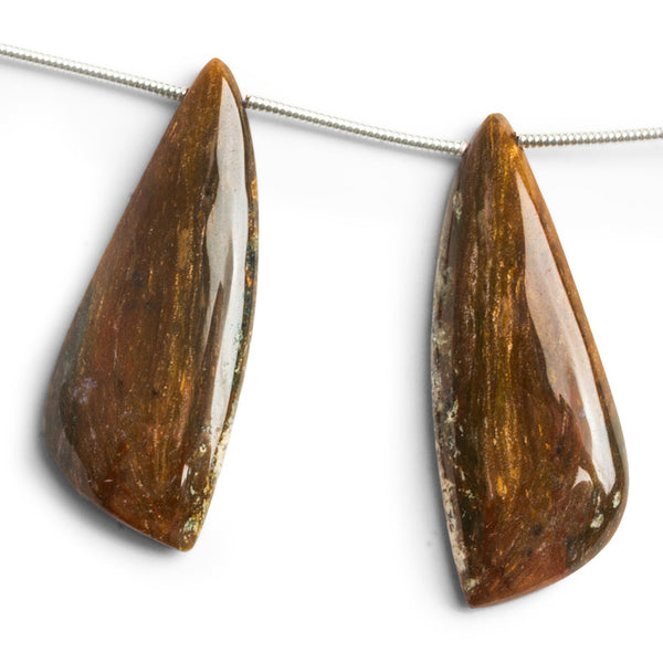 35x15mm Jasper Wing Focals Set of 2 Beads