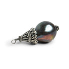 35x15mm Peacock Ultra Baroque Pearl Focal 1 Bead - The Bead Traders