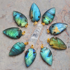 35x20mm Matte Labradorite Arrowhead Pendant 1 Bead - The Bead Traders