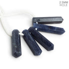 35x9mm Lepidolite 2.5mm Large Hole Faceted Point Focals 5 Beads - The Bead Traders
