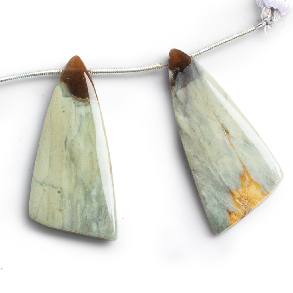 36x16mm Jasper Wing Focals Set of 2 Beads - The Bead Traders