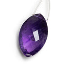 36x22mm Amethyst Faceted Marquise Focal 1 Bead - The Bead Traders