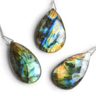 38x23mm Labradorite Faceted Pear Focal 1 Bead - The Bead Traders