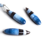 39x10mm Banded Denim Opal Teardrop Pendant 1 Bead - The Bead Traders