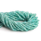 3mm Apatite Faceted Rondelles 16 inch 260 beads - The Bead Traders
