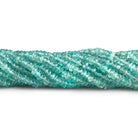 3mm Apatite Faceted Rondelles 16 inch 260 beads - The Bead Traders