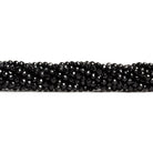 3mm Black Spinel Faceted Rounds 14 inch 115 beads - The Bead Traders