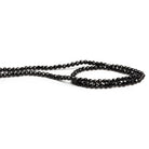 3mm Black Spinel Faceted Rounds 14 inch 115 beads - The Bead Traders