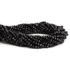 3mm Black Spinel Faceted Rounds 14 inch 115 beads - The Bead Traders