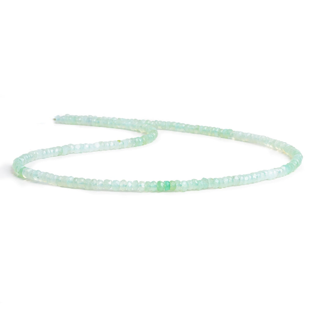 3mm Blue Peruvian Opal Faceted Rondelles 16 inch 210 beads - The Bead Traders