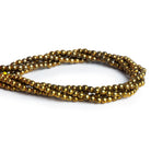 3mm Brass Barrel Rounds - Set of 4 Strands - The Bead Traders
