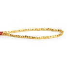 3mm Gold Plated Copper Brushed Nuggets 8 inch 65 beads - The Bead Traders
