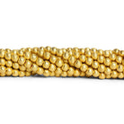 3mm Gold Plated Copper Brushes Rounds 8 inch 70 beads - The Bead Traders